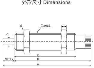油压缓冲器尺寸图